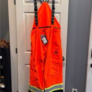 Helly Hansen Bright Orange High-Vis Bib Overalls with Reflective Trim 3XL